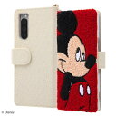 イングレム Ingrem Xperia5 『ディズニーキャラクター』/手帳型ケース サガラ刺繍/ミッキー ミッキー IS-RDXP5SGR1/MK