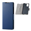 エレコム ELECOM Galaxy S20+ 5G ソフトレザーケース 薄型 磁石付 ネイビー PM-G203PLFUNV