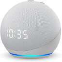 Amazon｜アマゾン Echo Dot (エコードット) 第4世代 - 時計付きスマートスピーカー with Alexa グレーシャーホワイト B084J4TR39 [Bluetooth対応 /Wi-Fi対応]