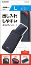 エレコム｜ELECOM スマートフォン用スリップインポーチ/背面ポケット付キ/Lサイズ/ブラック P-05SNCBK
