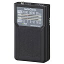 オーム電機｜OHM ELECTRIC AM/FMポケットラジオ 電池長持ちタイプ AudioComm ブラック RAD-P136N-K [ワイドFM対応 /AM/FM]