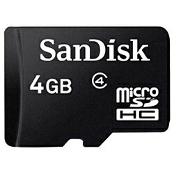 サンディスク4GB・Class4対応microSDHCカード（SDHC変換アダプタ付）SDSDQ-004G-J35A [SDSDQ004GJ35A]◆07◆