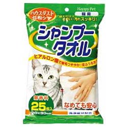 アースバイオケミカルハッピーペット シャンプータオル 猫用　（25枚）