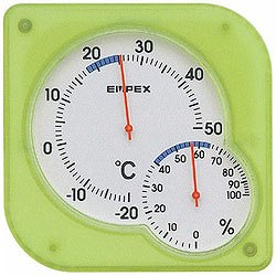 エンペックス温湿度計 「シュクレミディ」 TM-5603（クリアグリーン）［TM5603］◆09◆
