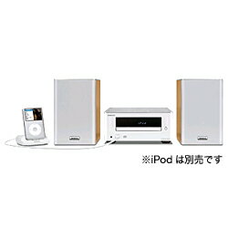 【送料無料】iPod dock/CD/USB搭載ミニコンポ（ホワイト）X-U1(W) [XU1W]