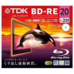 TDK録画用 BD-RE Ver.2.1 1-2倍速 25GB 20枚【インクジェットプリンタ対応】 BEV25PWA20A