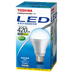 東芝LED電球 「E-CORE」（一般電球形・全光束420lm／昼白色・口金E26）　LDA6N/3 [LDA6N3]