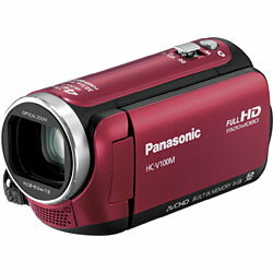 【送料無料】パナソニックSD対応　8GBメモリー内蔵　フルハイビジョンビデオカメラ(レッド) HC-V100M-R[HCV100MR]