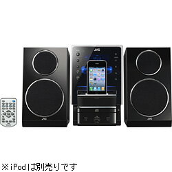 【送料無料】ビクターiPod dock/CD/USB搭載ミニコンポ （ブラック）　UX-LP55-B