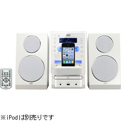 【送料無料】ビクターiPod dock/CD/USB搭載ミニコンポ （ホワイト）　UX-LP55-W