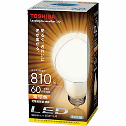 【送料無料】東芝LED電球 「E-CORE」（一般電球形・全光束810lm／電球色・口金E26）　LDA11L-G[LDA11LG]