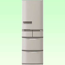 【送料無料】日立《基本設置料金セット》5ドア冷蔵庫 「フロストサイクル冷却 ビッグ＆スリム60」（415L）　R-S42BM-T ソフトブラウン [RS42BMT]