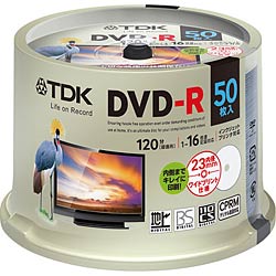 TDK録画用DVD-R 1-16倍速 50枚 CPRM対応【インクジェットプリンタ対応】DR120DPWC50PUE [DR120DPWC50PUE]