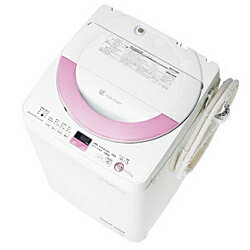 シャープ全自動洗濯機 （洗濯6.0kg／簡易乾燥1.0kg［化繊］）　ES-GE60N-P ピンク系 [ESGE60NP]