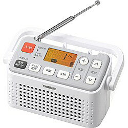 ツインバード手元スピーカー機能付3バンドラジオ（テレビ音声/FM/AM）AV-J125W [AVJ125W]