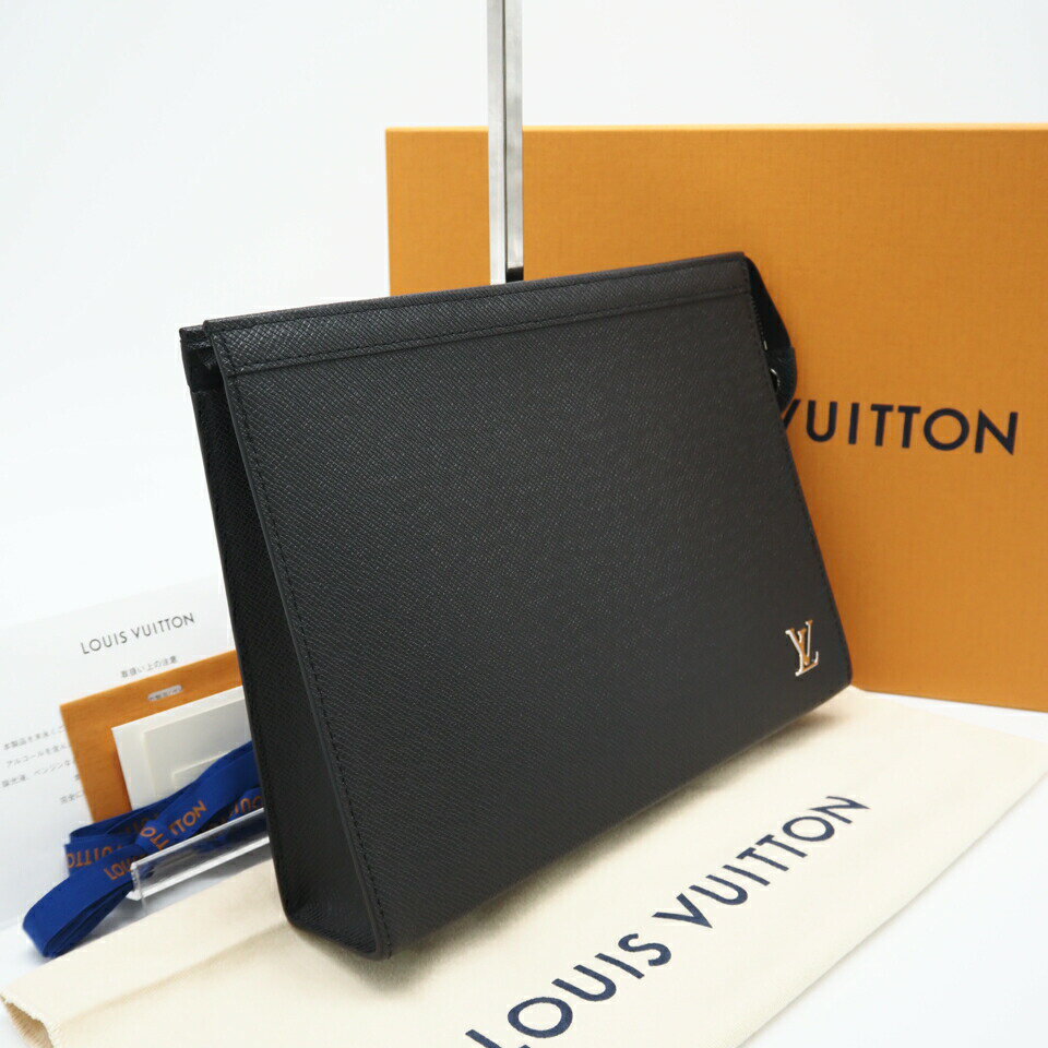 ★3日以内返品可★ LOUIS VUITTON ルイ ヴィトン M30450 タイガ ポシェット ヴォワヤージュ ノワール クラッチバッグ 極美品【中古】