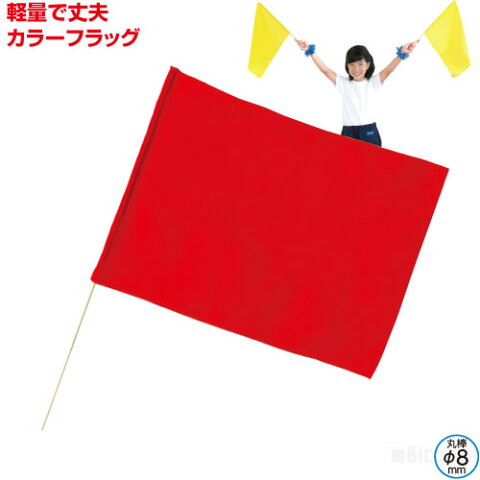 小旗 赤 あす楽対象[メール便不可]（記念品・その他 体育祭 運動会 小道具 応援グッズ フラッグ 集団行動）