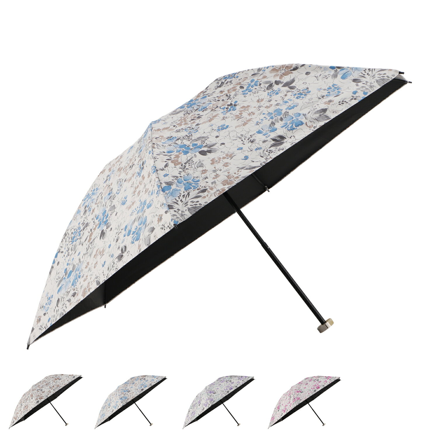 JILL STUART ジル スチュアート 日傘 雨傘 折り畳み傘 晴雨兼用 東レ サマーシールド レディース 50cm 6本骨 軽量 撥水 遮光 遮熱 UVカット ベージュ ブルー グリーン ピンク 1JI 27166