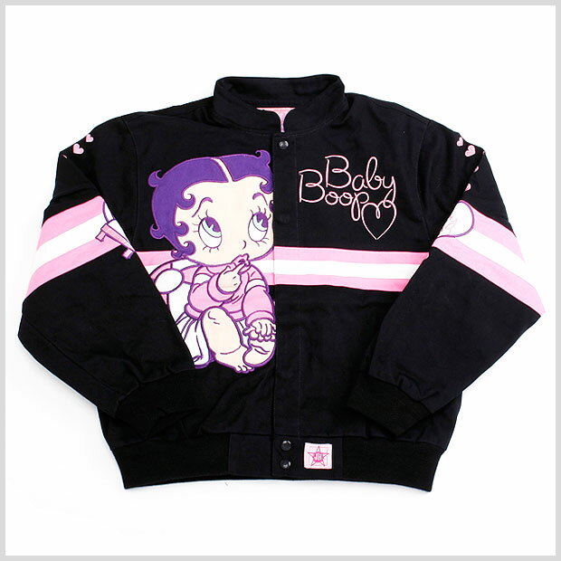 ★レディース★JH DESIGN BETTY BOOP JACKET / ジェイエイチ デザイン ベティ ブープ【ブラック×ピンク】