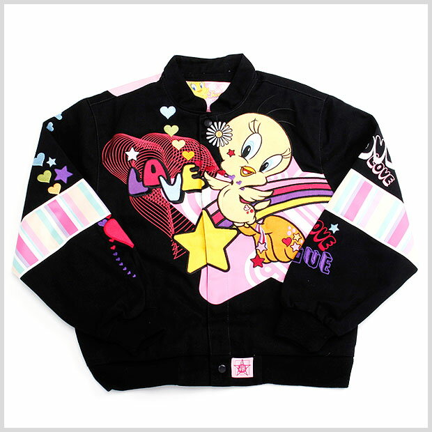 ★レディース★JH DESIGN TWEETY JACKET / ジェイエイチ デザイン トゥイーティー ジャケット【ブラック×ピンク】