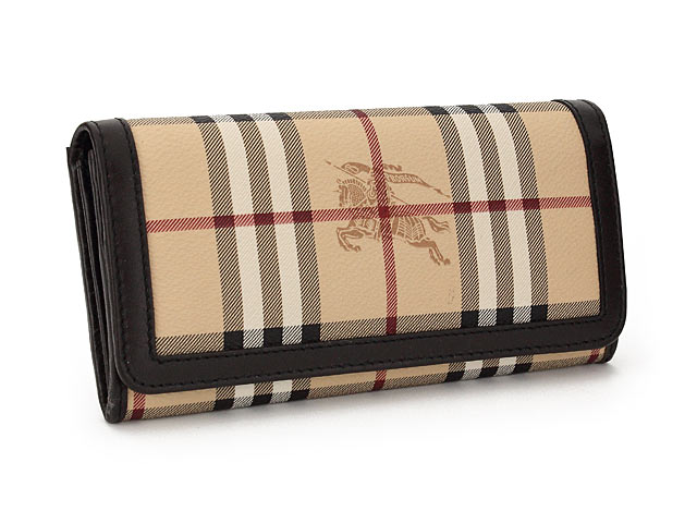 【27％OFF】【送料無料】【SALE】バーバリー (BURBERRY)二つ折り長財布3632750-2070T PVC/MC-CLASSIC CHECK/CHOCOクラッシックチェック×チョコレート参考定価40,950円(税込)【セール】