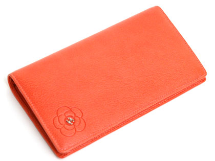 ★新品未使用★送料無料★5％OFF★シャネル （CHANEL） 二つ折長財布 A46511-Y01669 オレンジ参考定価60,900円【あす楽対応_関東】【楽ギフ_包装】【楽ギフ_のし宛書】【楽ギフ_メッセ入力】