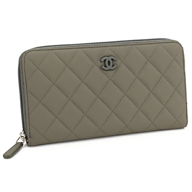 【3％OFF】【送料無料】【SALE】シャネル (CHANEL) ラウンドファスナー長財布A68665カーキ 参考定価101,850円(税込)【セール】★送料無料★3%OFF★春夏新作/円高還元/