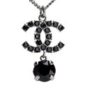 シャネル CHANEL ココマーク ブラックジルコ ラインス...