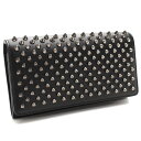 クリスチャン ルブタン (Christian Louboutin) 2つ折り 長財布 小銭入付き 1165076 B078 BLACK/GUNMETAL ブラック 【レディース】(財布 スタッズ マカロン)