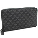 エンポリオ・アルマーニ (EMPORIO ARMANI) ラウンドファスナー 長財布 Y4R063 YO23J 86526 BOARD/BLACK ブラック 【メンズ】(エンポリオアルマーニ)