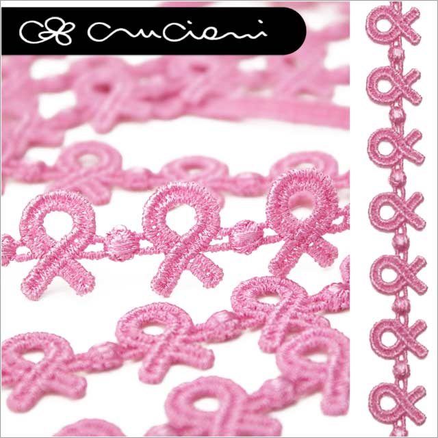 ★メール便で送料無料【スマホエントリーでポイント10倍】【SALE】クルチアーニ (CRUCIANI) 刺繍ブレスレットPINK RIBBON【％OFF】【セール】【メンズ】【レディース】