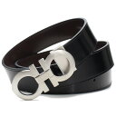 フェラガモ FERRAGAMO CLASSIC SIGNATURE メンズベルト 67-5542 0312615 NERO/HICKORY ブラック ブラウン系 メンズ men's