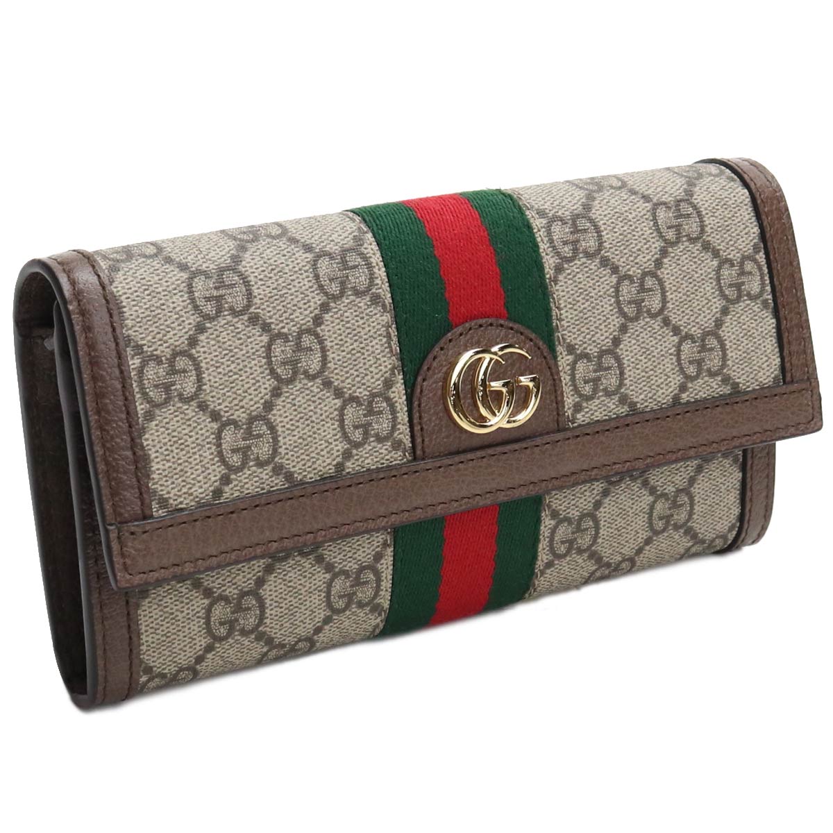 【5/18-20日限定！P10倍】グッチ GUCCI OPHIDIA オフィディア <strong>2つ折り</strong>長財布 523153 96IWG 8745 ブラウン系 【レディース ブランド 財布 サイフ ウォレット 長サイフ 】 gif-02w