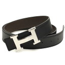 エルメス (HERMES) ユニセックスベルト コンスタンス (5382) スイフト/エプソン NOIR/ショコラブラックブラウン系 【メンズ】【レディース】