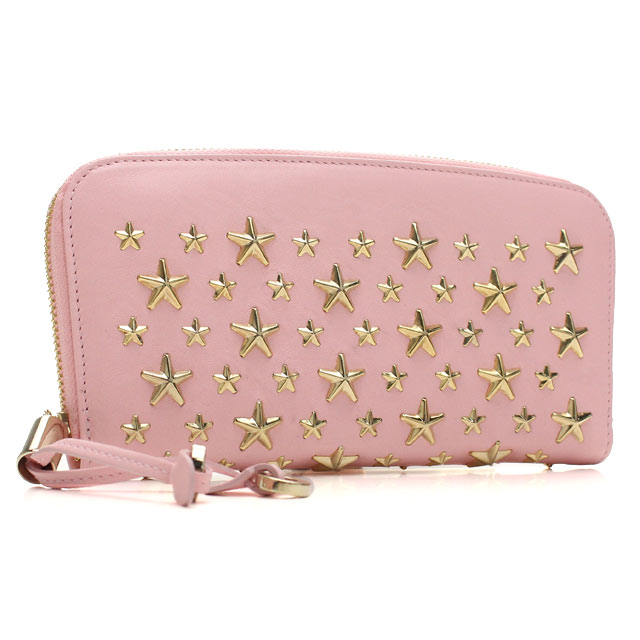 ジミーチュウ (JIMMY CHOO) スタースタッズラウンドファスナー長財布小銭入れ付FILIPA-CSTCHERRY BLOSSOM GOLD【送料無料】【レディース】