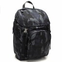プラダ (PRADA) カモフラナイロンリュック三角ロゴプレート 2VZ135 ZSR F0008 BLEU ブルー系、カモフラージュ 【メンズ】