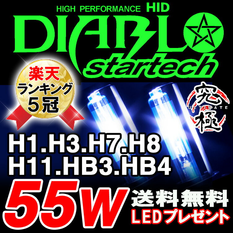 HID キット 55W【送料無料】H1,H3,H4,H7,H8,H10,H11,HB3,HB4 PHILIPSバーナー採用ハイスペック シングルHIDバルブ フルキット