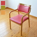 ケアチェア Care-AC-102 完成品 ワイン/オレンジ/モスグリーン Careチェア 肘付き ダイニングチェア リビング 居間 洗面所 木製 椅子 立ち上がり補助 介助イス 介護用イス 介護椅子【送料無料】【smtb-kb】