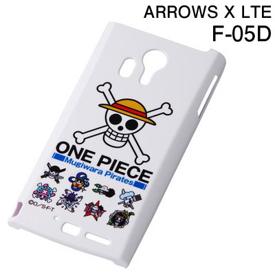 アローズ X LTE（F-05D）用キャラクターケース♪☆◆ワンピース（ONE PIECE）docomo ARROWS X LTE F-05D専用シェルジャケット麦わらの一味（新世界編）RT-OF05DA/MP【レビューを書いてメール便送料無料】