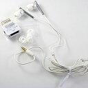 携帯電話でも音楽を楽しむ。外部接続端子アダプタ付きカナルイヤホンホワイト QTSC-02WH
