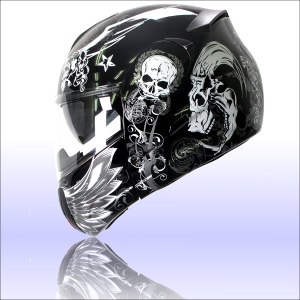 インナーバイザー付きフリップアップシステムヘルメット アルファスカル ALPHA SKULL fs2gmジェットヘルメット：フルフェイスヘルメット