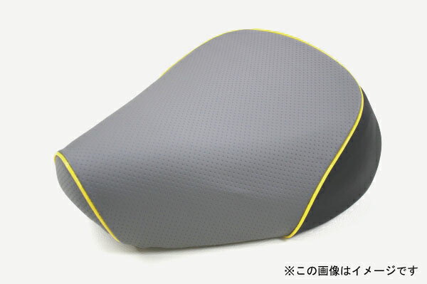 タクト（TACT）AF24 被せタイプ 国産シートカバー エンボスグレー/黄色パイピング GRONDEMENT（グロンドマン）