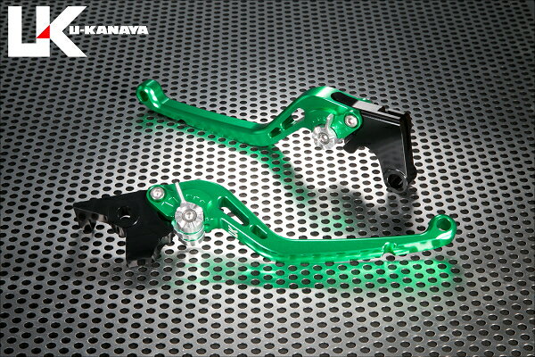 CB400FOUR（NC36） スタンダードタイプ ロングアルミビレットレバーセット（グリーン） U-KANAYA