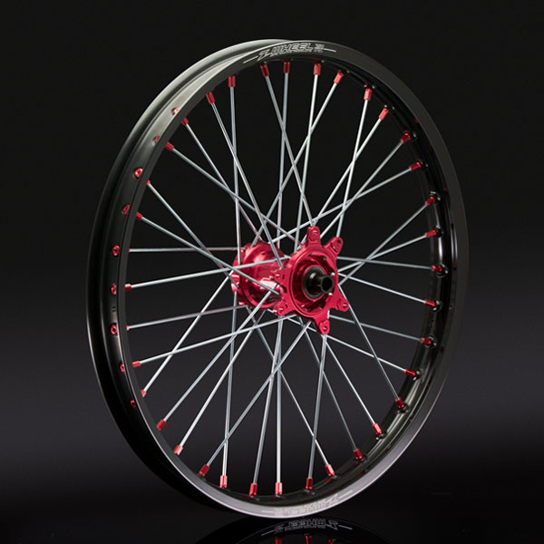 Z-Wheel ズィーウィール W21-41511 AR1ホイールキット トレール フロント 21×1.60 ステンレススポーク レッドハブ/ブラックリム/レッドニップル CRF250L/CRF250M ダートフリーク
