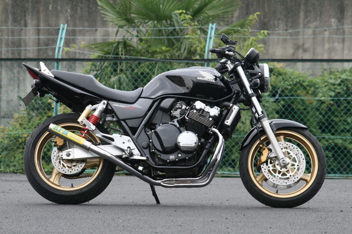 RPM 2021-01 フルエキゾースト マフラー RPM-4in2in1 アルミ φ67×300 CB400SF VTEC SPEC1/2/3 公道走行可 4-2-1 バイク 二輪車 アールピーエム