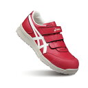 【アシックス】asics ウィンジョブ CP301 プライムレッド×ホワイト 26cm【マジック止め】【安全靴】【スニーカー】【作業靴】【JSAA規格】