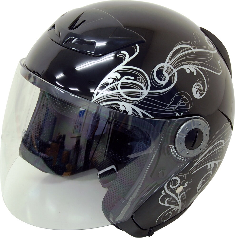 【格安】ARC ジェットヘルメット　グラフィックブラック　XL【SG規格適合　PSCマーク付】【マラソン1207P10】