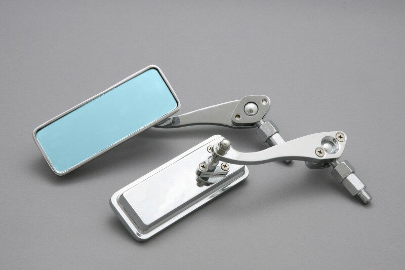 【五千円以上で送料無料!】カスタムミラー 正ねじ 10mm 10号 メッキ 鏡面ブルー