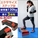 ★100円クーポン★【送料無料】【3段階高さ調整】 G-Body ステップ台 昇降台 高さ調節 エクササイズ ダイエット 引き締め グッズ 痩せ ダイエット トレーニング器具 筋トレ器具 踏み台 昇降運動 ステッパー ステップ 台 スローステップ