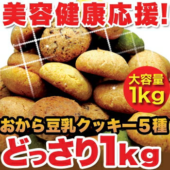 ほろっと柔らか☆ヘルシー＆DIET応援☆新感覚満腹おから豆乳ソフトクッキー1kg「衝撃価格…...:birays:10204488